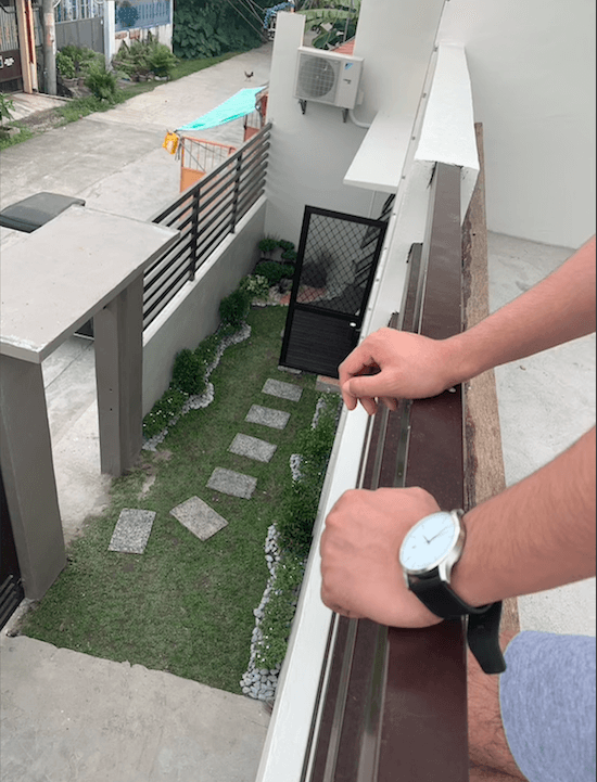Landscaping of our house, view from balcony