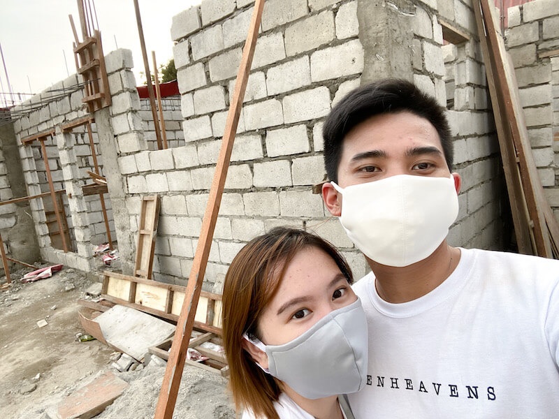AJ and Kwe selfie while our house is being built