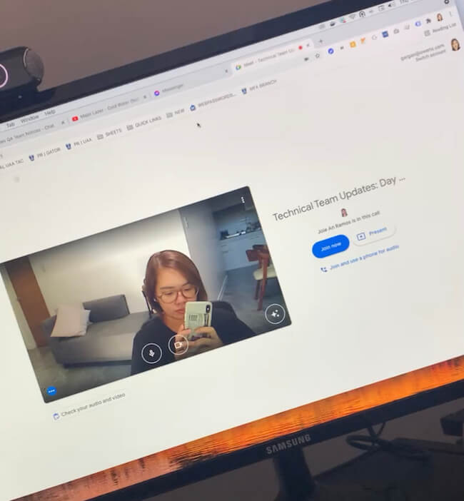 Screenshot of Google Meet for my exit meeting