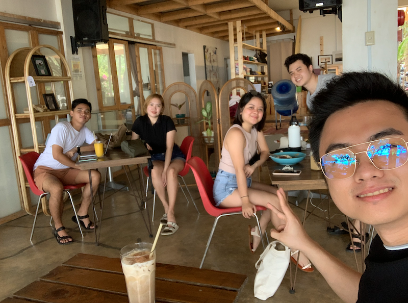 cafe at La Union with friends for work