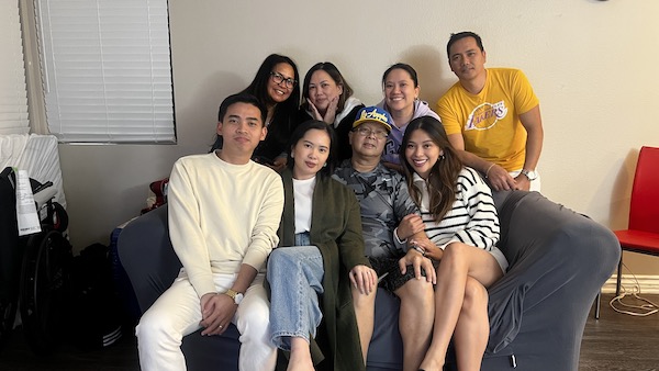 Photo with family (husband, papa, ate, tito and titas)