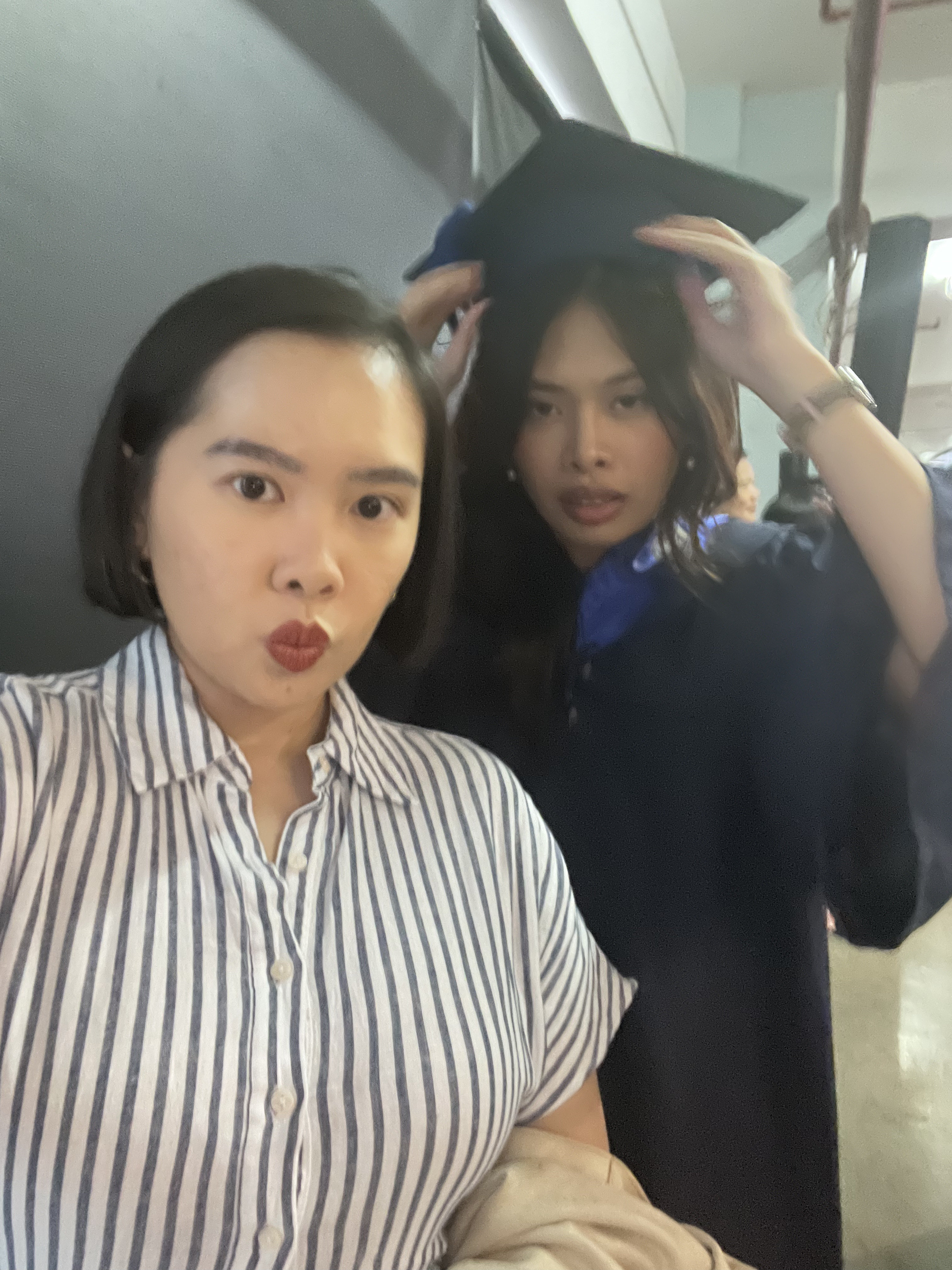 Gwe and Gab at her graduation