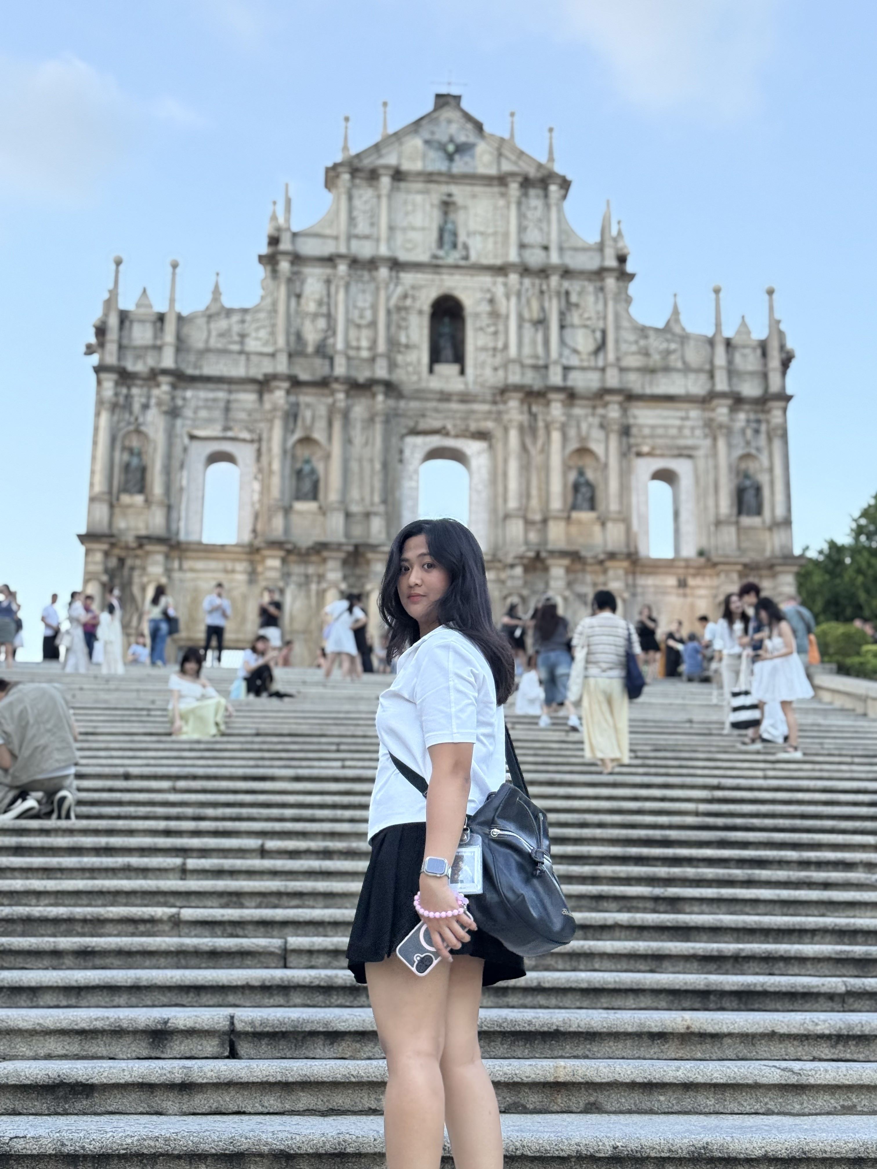 Yey in Macau ruins