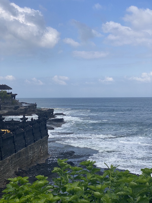 waves at Tanah Lot in Bali