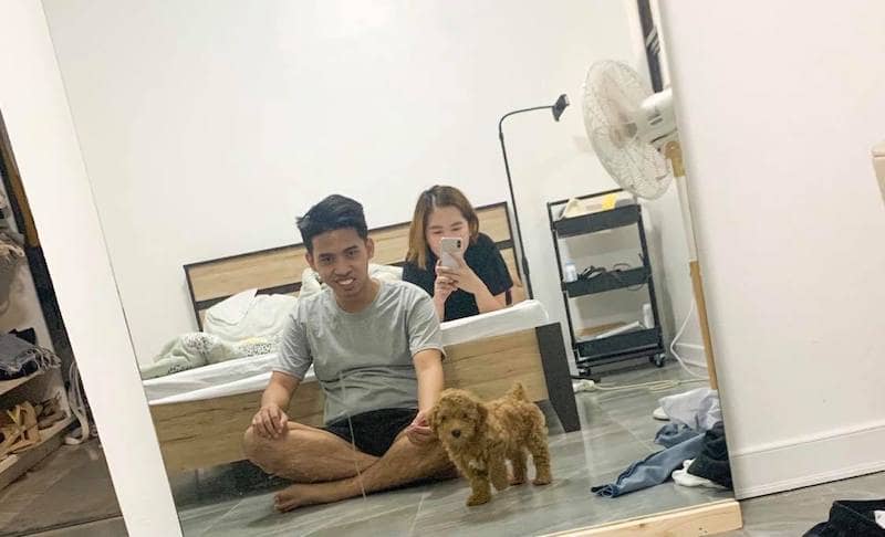 AJ + Kwe + Chicken the poodle puppy