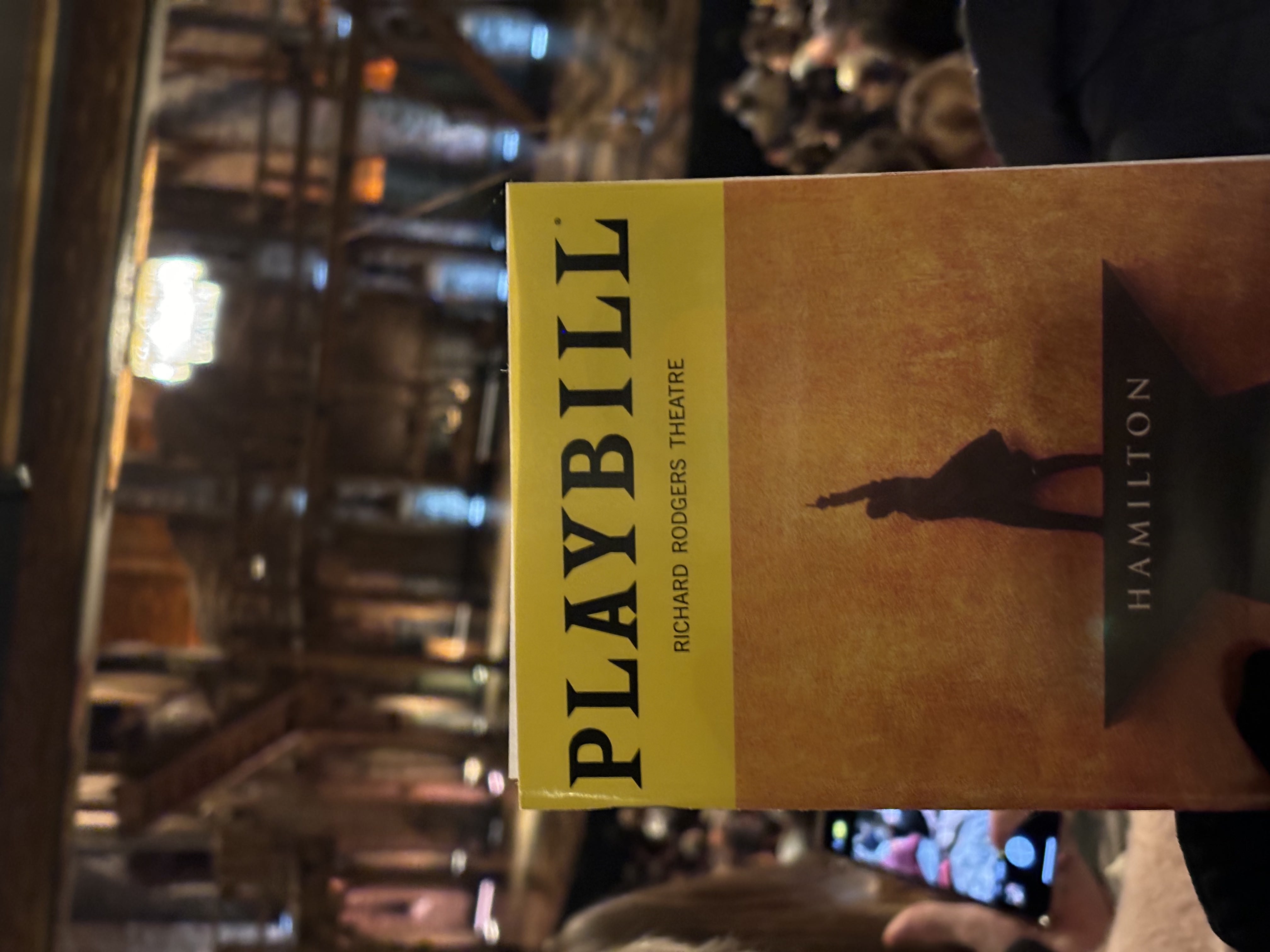 playbill + Hamilton stage