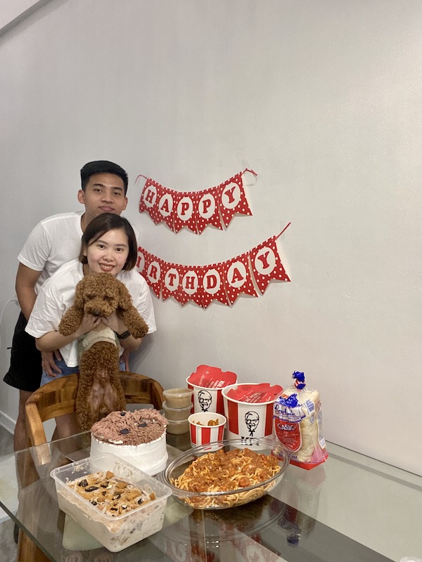 AJ, Gwe and Chicken + Chicken's birthday handa