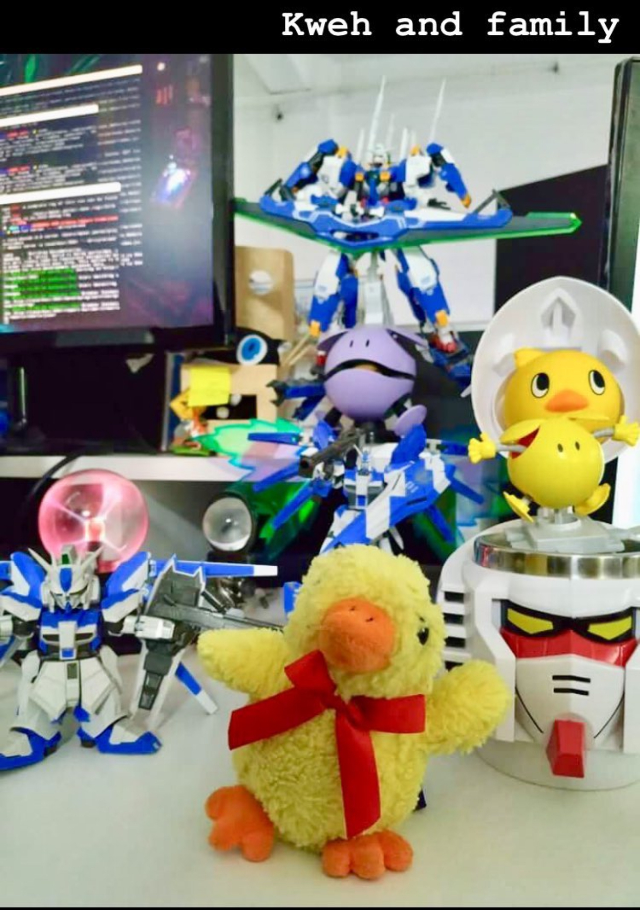 Me and my TL's toys in our office desks