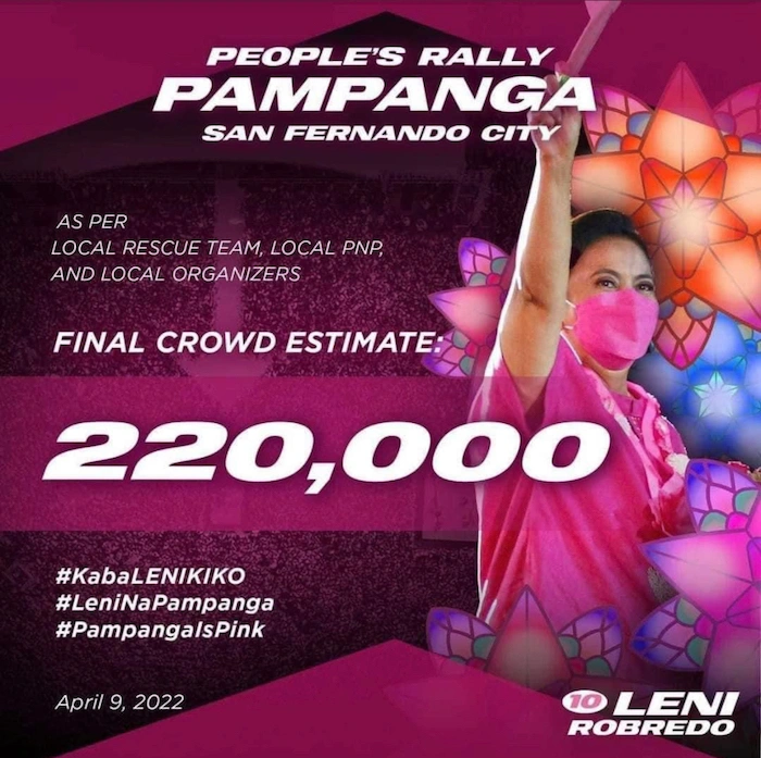 Screenshot of Manalakaran Tamu attendees (rally for #LeniKiko2022)