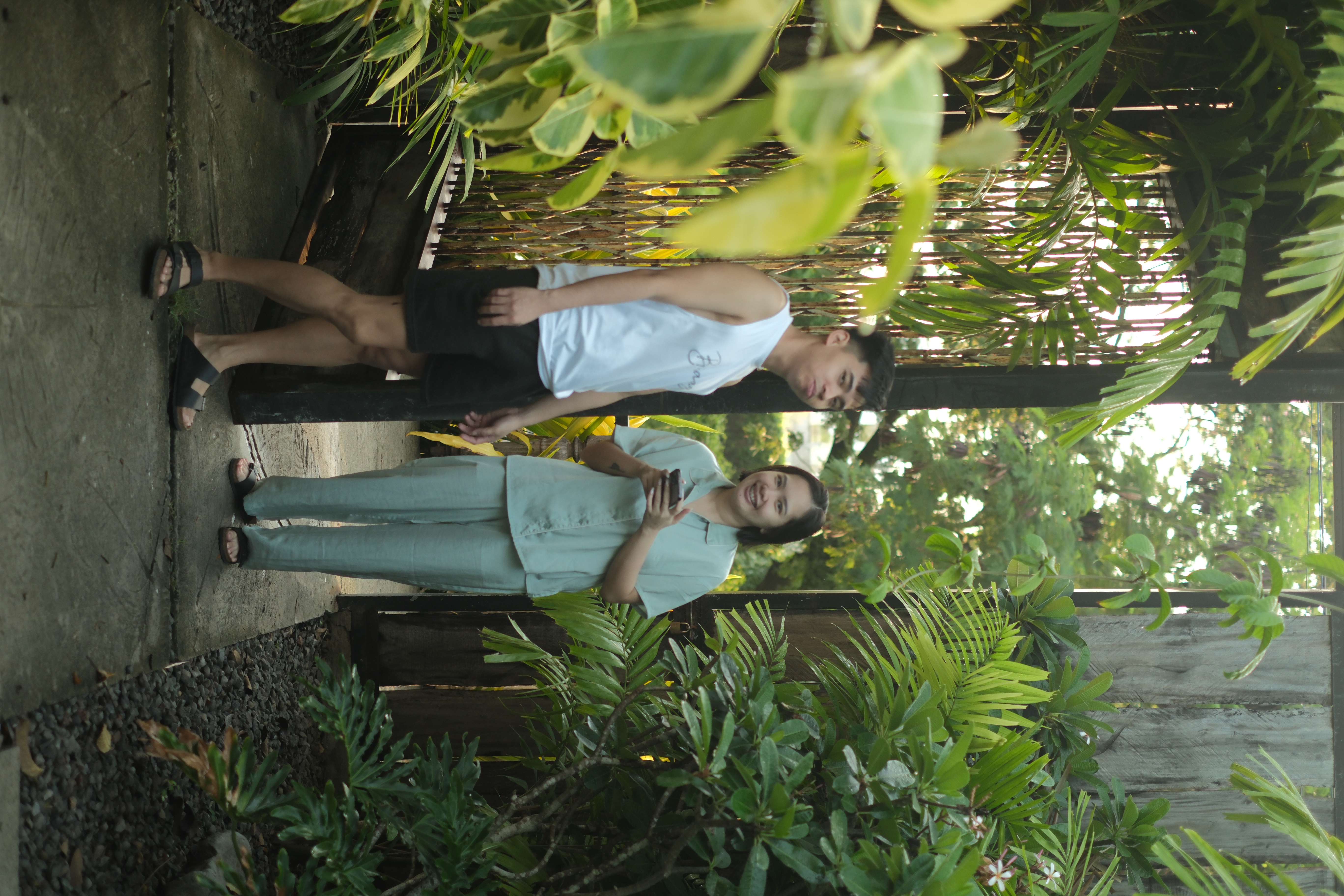 AJ and kwe in our PJs