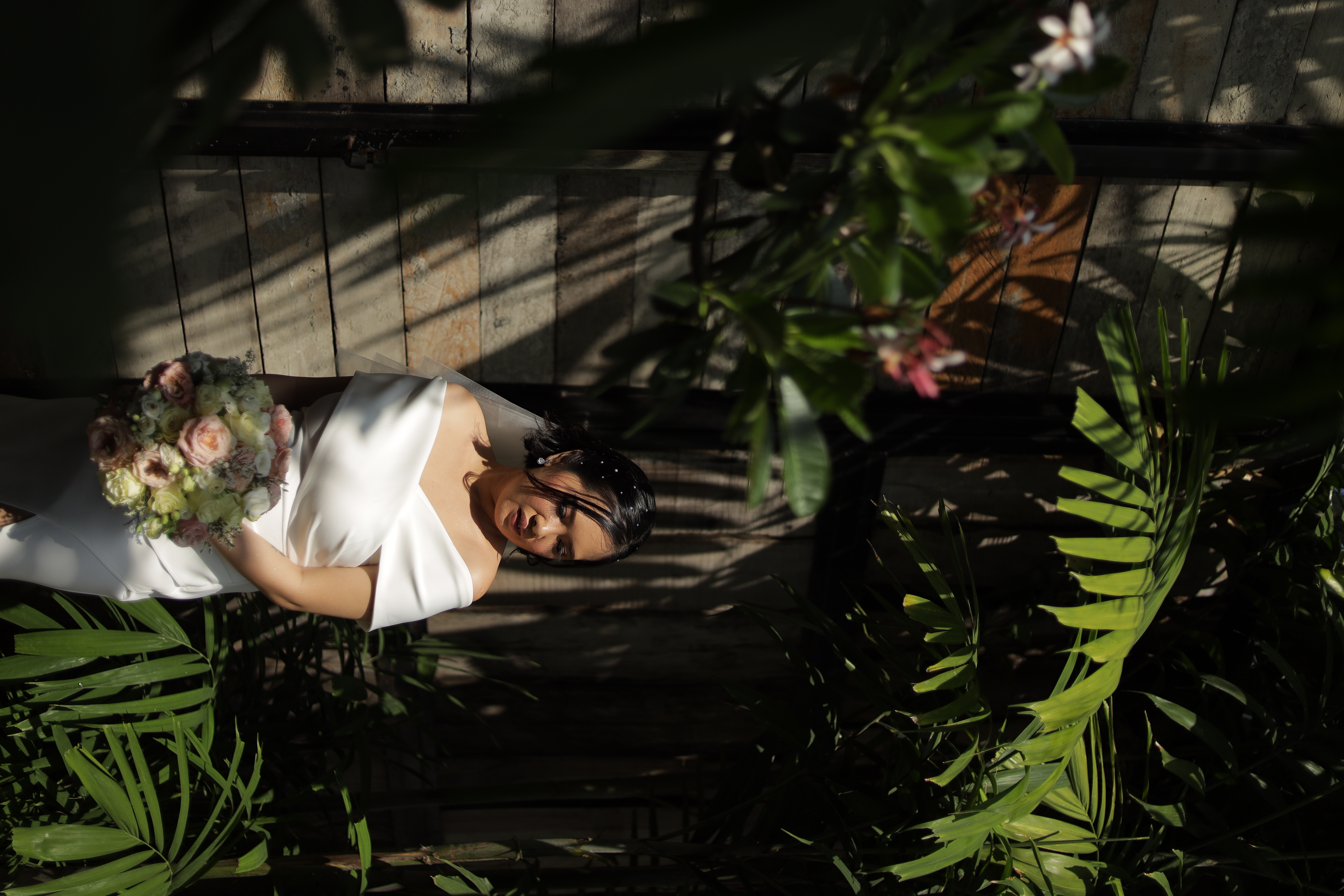 wearing my wedding gown